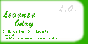 levente odry business card
